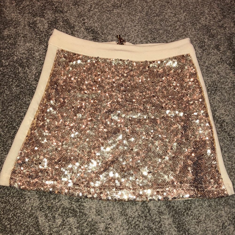 sequined front skirt